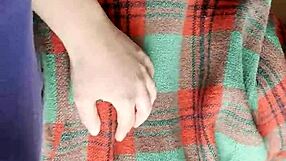 you won't believe how my shy neighbor sneaks under the blanket for some secret pussy licking action