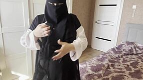 syrian milf in pantyhose masturbates to wet orgasm on homemade video damn