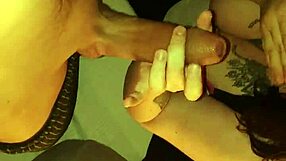 Mommy sucks young boy's huge cock till cum explosion!