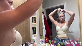 Petite Blonde Nerd River Lynn Gets Bent Over For Victor Ray's Monster Cock Deepthroat And Doggystyle Pounding