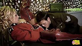 Three Big Tits Blondes Ride Stud in Retro Uniforms