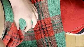 you won't believe how my shy neighbor sneaks under the blanket for some secret pussy licking action