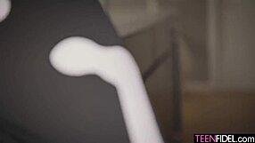 Kloe Love Skeleton Fucked Roughly in Kitchen Happy Halloween