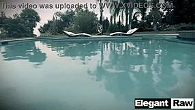 Neighbors jillian janson and seth gamble fuck by the pool in perfect outdoor spot