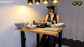 bdsm femdom goddess boots heels cage punishes bound slave brutally