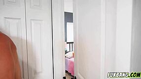 Stepmom teaches stepdaughter pussy licking then shares cock?