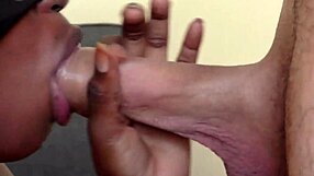 i gave him the best interracial ebony blowjob swallowing every drop homemade