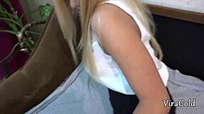 Skinny 18yo Blonde Virgin Creampie First Doggystyle Pussy Fuck