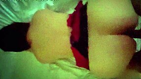 Guy enters room while babe shakes ass dressing