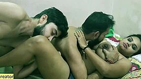 Amazing Indian Threesome Shares Innocent Bhabhi Tamil Girl Pussy