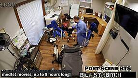 Minnie Rose sucks dick backstage... but gets her pussy blasted full of cum?