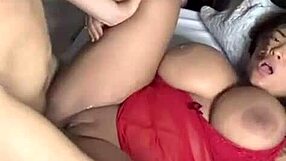 he bends her over slamming deep into latina ass from behind