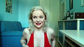 What happens when mommy gets crazy alone with huge dildo toys