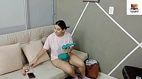 lonely latina squirts on dildo till stepdad fucks her horny pussy full story