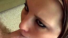 Blonde Cutie Slobs on Shaved Monster Cock with Big Tits Bouncing