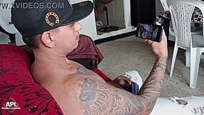 Step Son Jerks Huge Cock Caught by Horny Stepmom Rips Clothes Part 1