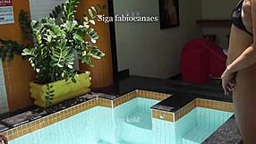 i watch hotwife tremble orgasming on bbc bull after pool dip in front of cuck hubby