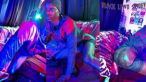 your oiled muscular spidey neighbor shakes ass with huge black cock toy