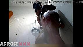 brazilian ebony beauty showers her juicy ass seductively