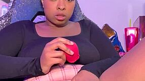 Close Up Intense Ebony Pussy Orgasm with Horny Wet Cunt Contractions