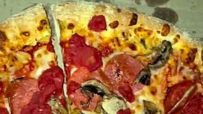 Saudi arabian snowwhite teen masturbates with pizza. Chocolate ice cream and cheese make her squirt kinky