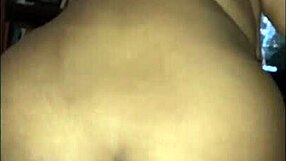 Cheating ebony BBW big booty wife rides dick gets backshots cum all over ass