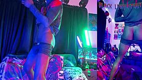 your oiled muscular spidey neighbor shakes ass with huge black cock toy