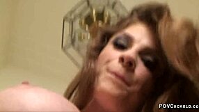 Hot wife Dillon Carter blows you then fucks boyfriend as you watch creampies