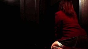 costumed student deepthroats gloryhole cock cum facial swallow