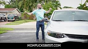 while he fingers her tight pussy his stepmom sneaks in to join the taboo fuck fantasy