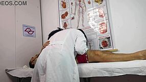 😏 patient gets so horny eyeing sexy nurse's juicy curves 👅