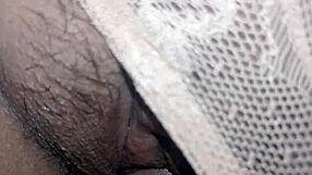 My horny stepsister lets me play with her wet pussy on my bed!