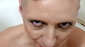 German whore Sandra drinks my golden shower piss eagerly