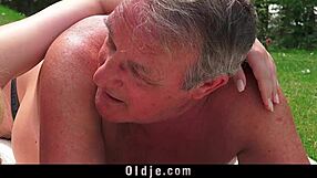 man grandpa gets to creampie cherry bright's tight young ass hole
