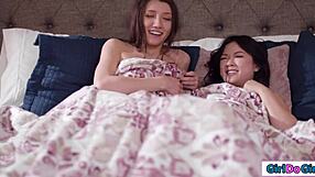 stepmom eyes stepdaughter fucking her girlfriend up close