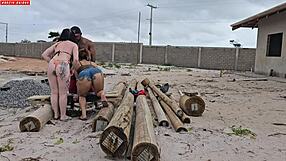 surprise payment from the bosses with ripped clothes and cock