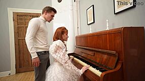 my sexy piano teacher ditches lessons to fuck my tight teen hole moaning loud