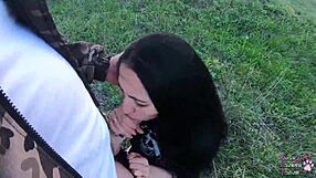 Pawg goth slut teen 18+ bent over fucked bareback outdoors by huge cock friend