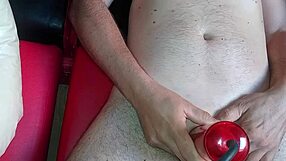 close up naughty doll mouth fuck with huge cock toy