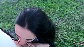 Pawg goth slut teen 18+ bent over fucked bareback outdoors by huge cock friend