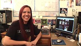 misty haze strokes cock with feet dirty talking through cumshot