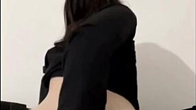 horny british coed squirts hard from solo toy play on webcam pov