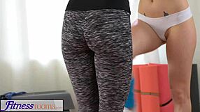 fitness babes POUND PUSSIES in sweaty GYM SEX workout