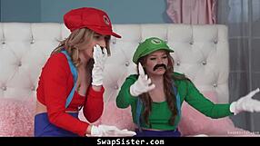 stepbrothers yank out cocks and pound swapsister in wild group taboo orgy