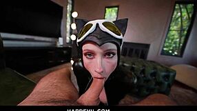 Scarlet Chase Deepthroats Monster Cock in Leather POV