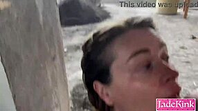 Sucking PERVERT CONSTRUCTION WORKER'S BIG COCK on site? 