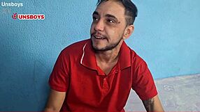 whoa, this macho brazilian dude hides a monster cock surprise!