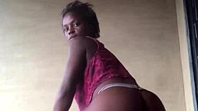 Hey, check out this crazy bitch twerking her big ass outdoors