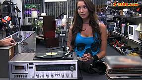 Pawnshop owner rails my big tits, feels incredible