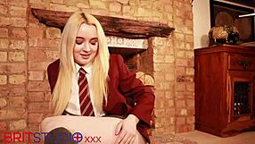 College Student Stuffing Panties Deep Into Her Wet Pussy!